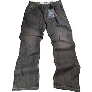 Vintage Koman Jeans Mens 36x34 Relaxed Straight Dirty Wash Patch Grunge Y2K NWT